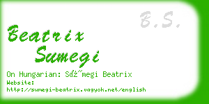 beatrix sumegi business card